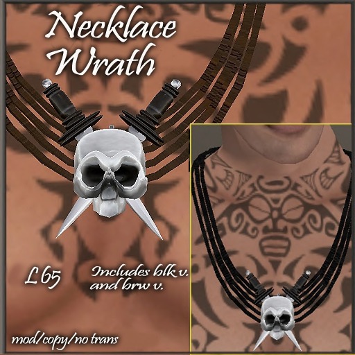 Necklace Wrath T.E.D./2 col - BOXED
