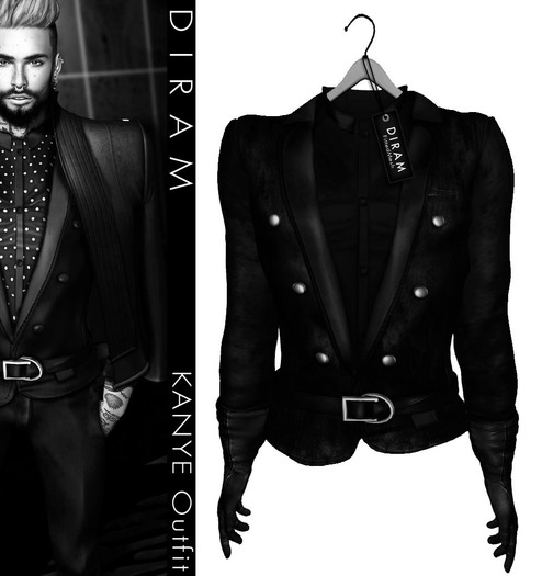 DEMO- D I R A M - KANYE Jacket,Shirt&Gloves - Fitted Mesh