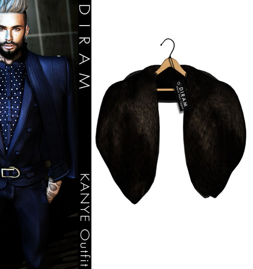 - D I R A M - KANYE Big Fur - Black - Mesh Non Rigged