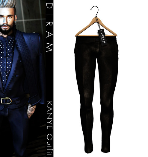 - D I R A M - KANYE Pant - Velvet - Fitted Mesh