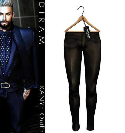 - D I R A M - KANYE Pant - Gris - Fitted Mesh