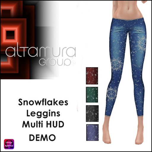 Altamura Group:  DEMO Snowflakes Leggins - Multi HUD