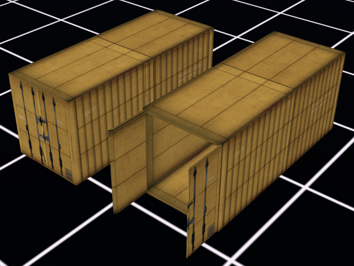 Yellow container open & closed
