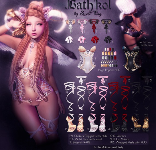 Sweet Thing. Bath'kol Wrapped Heels - Purity (box)