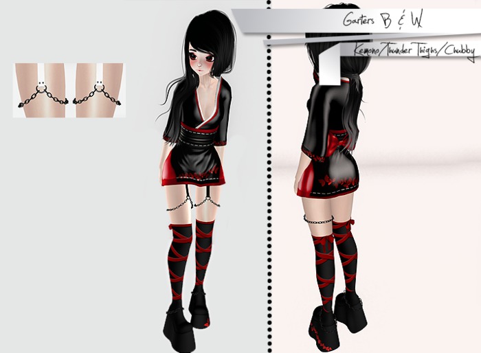 [CottonCandy] Garters B & W