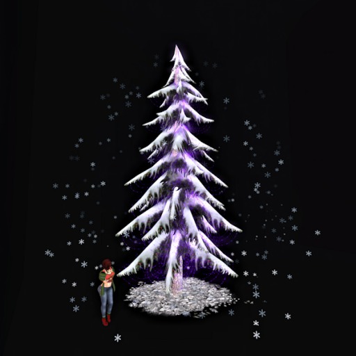 Pine Tree w/ Snow & color change lights1 *falling snow*