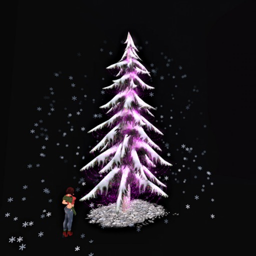 Pine Tree w/ Snow & color change lights3 *falling snow*
