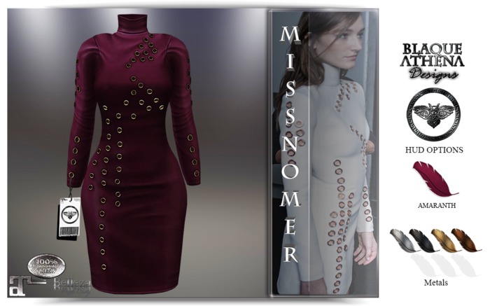 BAD * MISSNOMER - DRESS [P] * (AMARANTH) HUD ADD ONLY