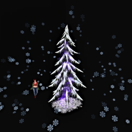 Pine Tree w/ Snow & color change lights11 *falling snow*