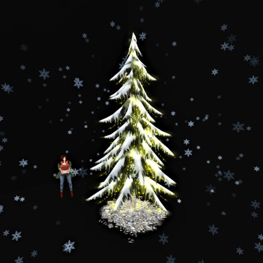 Pine Tree w/ Snow & color change lights12 *falling snow*