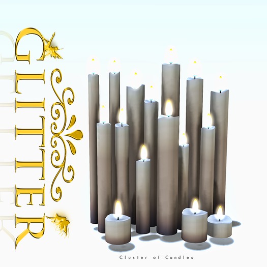GLITTER - Cluster of Candles mesh