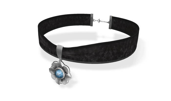 SILVER VELVET COLLAR JEWELRY BOX