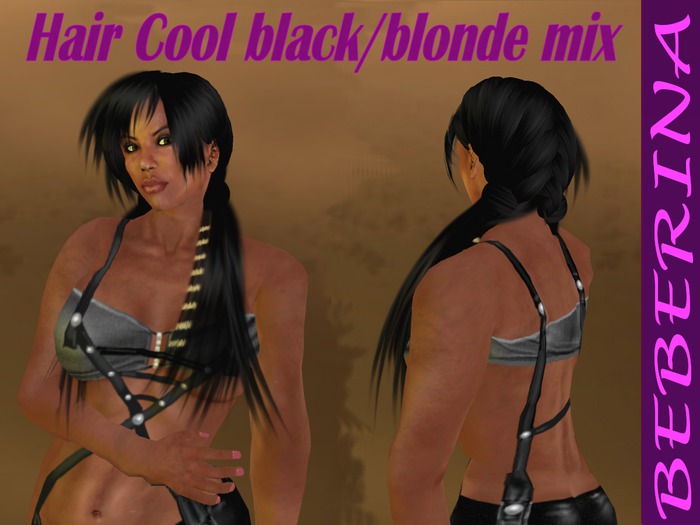 Hair cool black/blonde mix