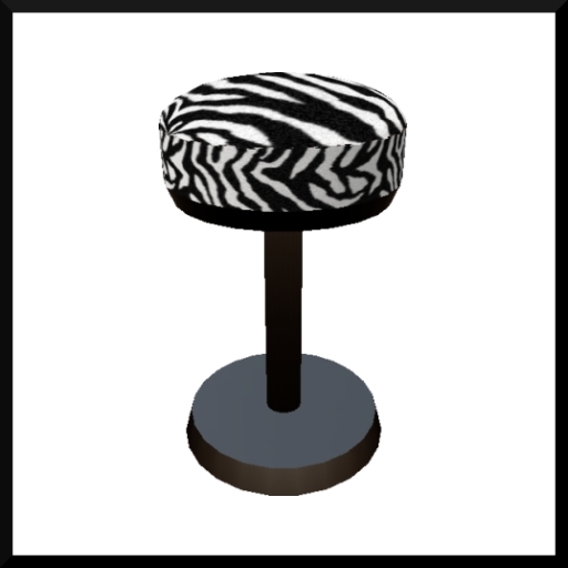 Barstool - Zebra Darkmetal