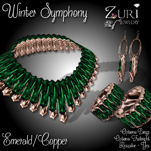 Zuri Rayna - Winter Symphony Collection - Emerald/Copper