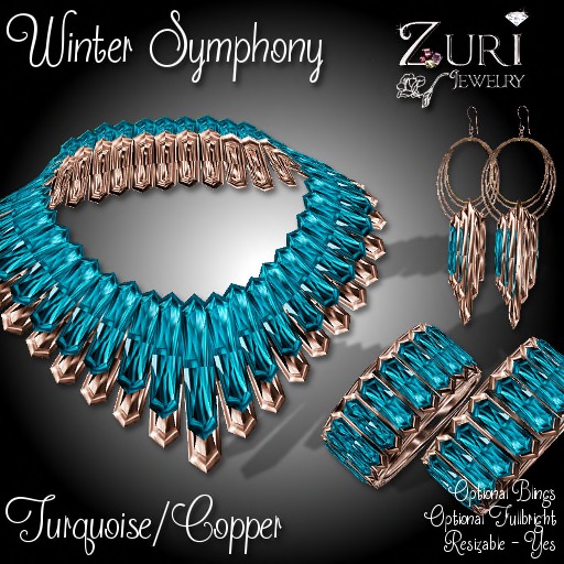Zuri Rayna - Winter Symphony Collection - Turquoise/Copper