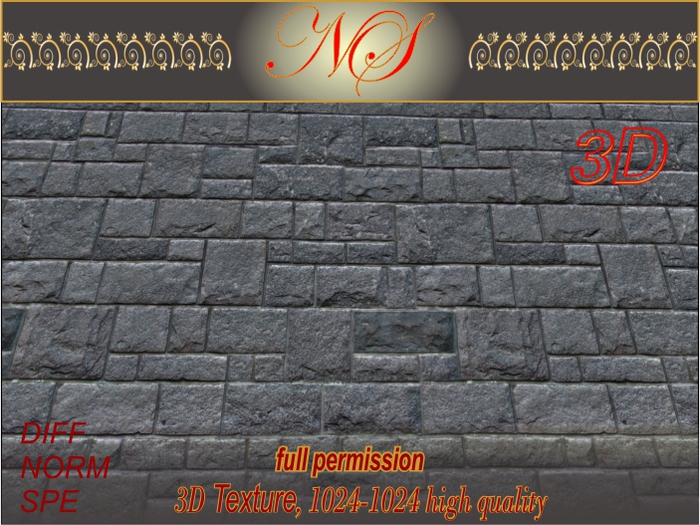 N_s 3d texture wall brick -WB006