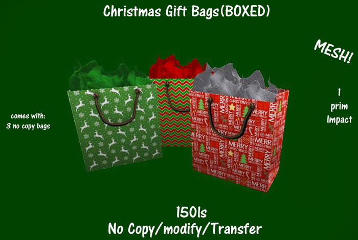 Christmas Gift Bags(BOXED)