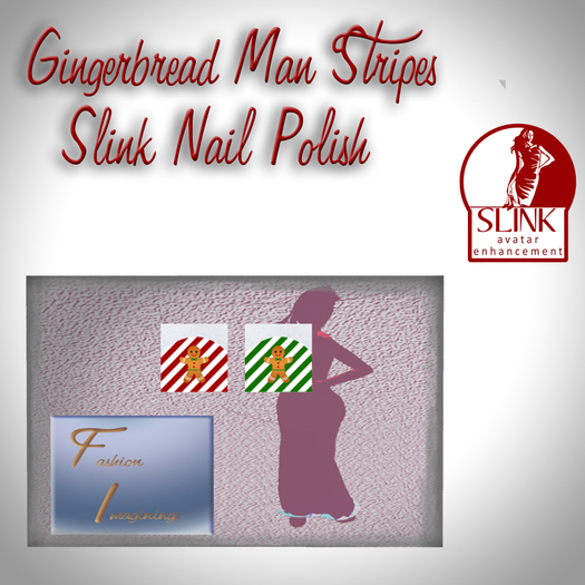 Gingerbread Man Stripes Slink Nail Polish (Boxed)