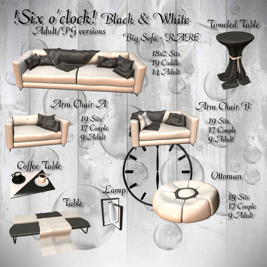 !six o'clock! B&W Table
