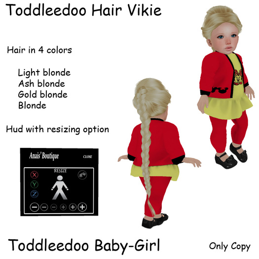 Toddleedoo Hair Vikie Blonde Demo
