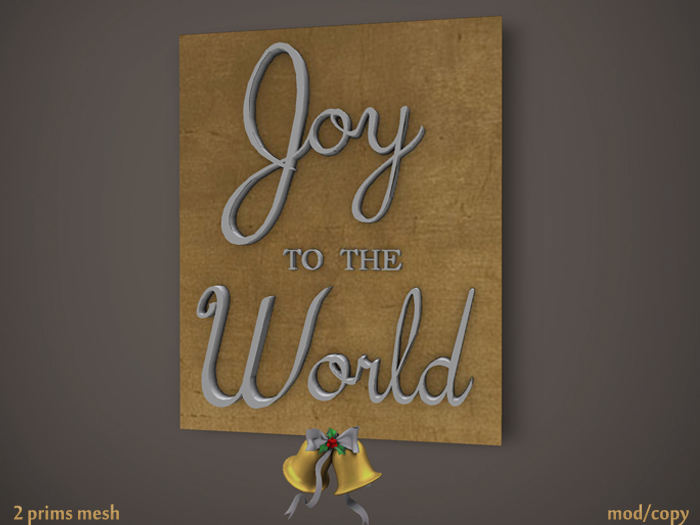 [Townies] Joy To The World Gold Sign