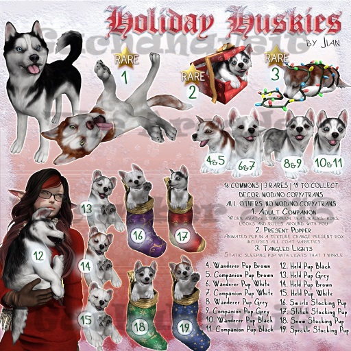 JIAN Holiday Huskies :: Pupper Present RARE
