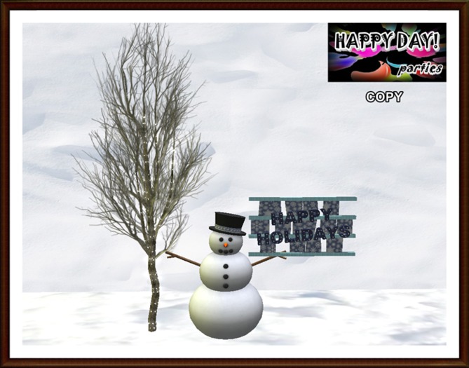 Christmas - Snowman Happy Holidays