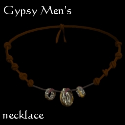 Gypsy -  Leather, Knots and Rings - Necklace