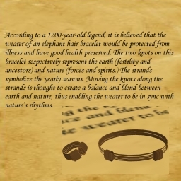 Mhaijik  Elephant Hair Bracelet and Ring Mns Sz