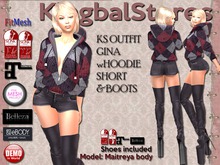 KS OUTFIT GINA w/HOODIE&SHORT&BOOTS