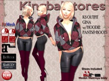 KS OUTFIT GINA w/HOODIE&SHORT&BOOTS MOD1