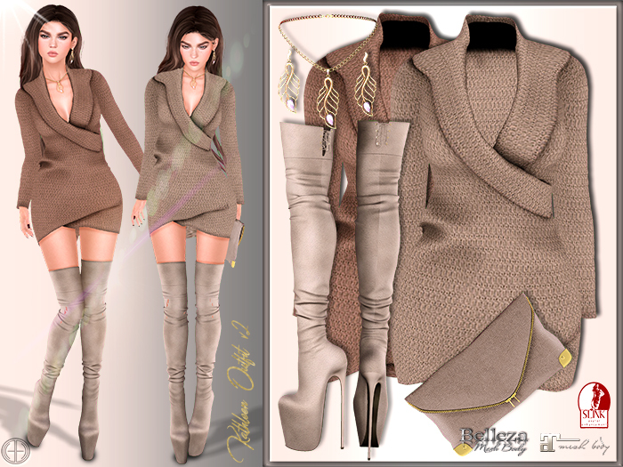 [hh] Kathleen Wrap Dress Outfit v2