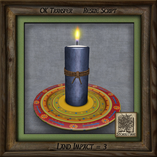 Twine Wrapped Candle Jb