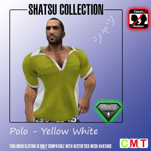 -GS- Shatsu - Polo - #005 Yellow-White
