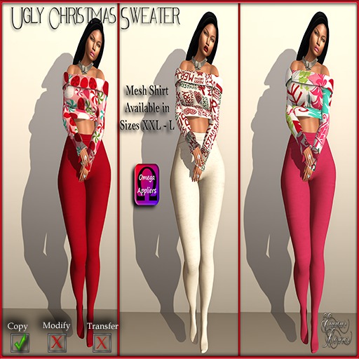 *E.D.* Footed Leggings ~ Red 