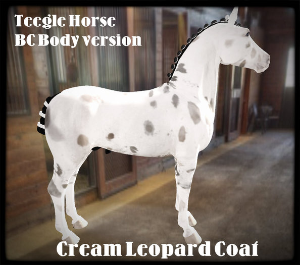 Teegle Horse BC mesh body version~Cream Leopard~HUD