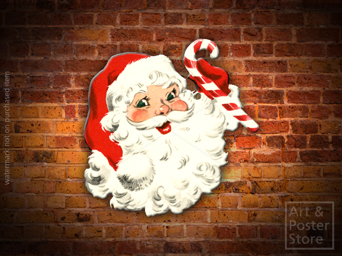 Second Life Marketplace - Traditional Christmas VINTAGE SANTA Wall ...
