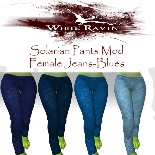 White Ravin Creations - Digileg Pants-Blue Texture Appl