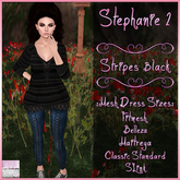 Stephanie Outfit 2 Stripes Black