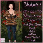 Stephanie Outfit 2 Stripes Brown