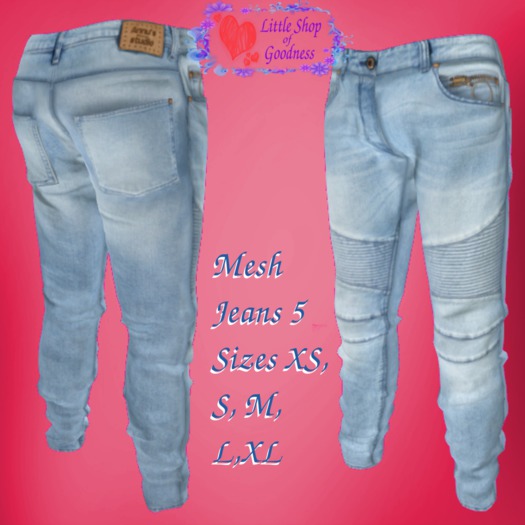Men's Quilted Blue Skinny Jeans MESH