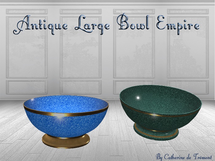 "CdT" Antique large bowl empire