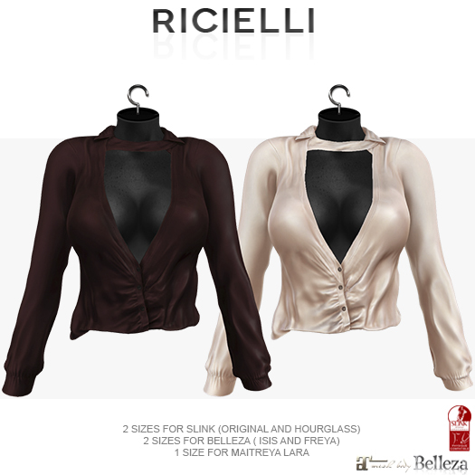 Ricielli Heidi Blouse / Nude + Bordeaux