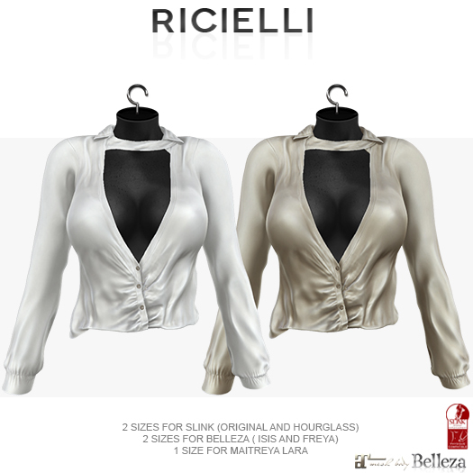 Ricielli Heidi Blouse / Off White + Beige