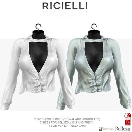 Ricielli Heidi Blouse / White + MInt