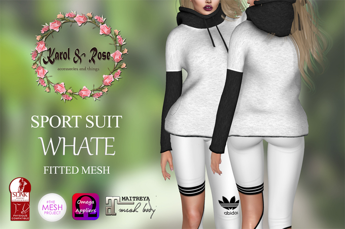! .KAROL ROSE. sport suit WHITE