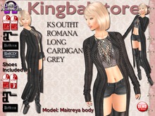 KS OUTFIT ROMANA LONG CARDIGAN GREY