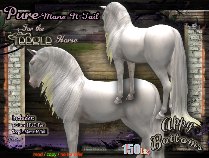 ~AppyBottoms~ Teegle Pure Mane N Tail Set