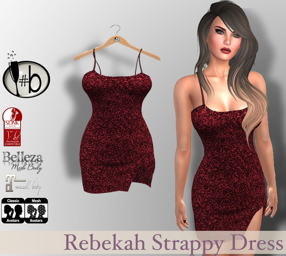 #b Red Sequence Rebekah Strappy Dress